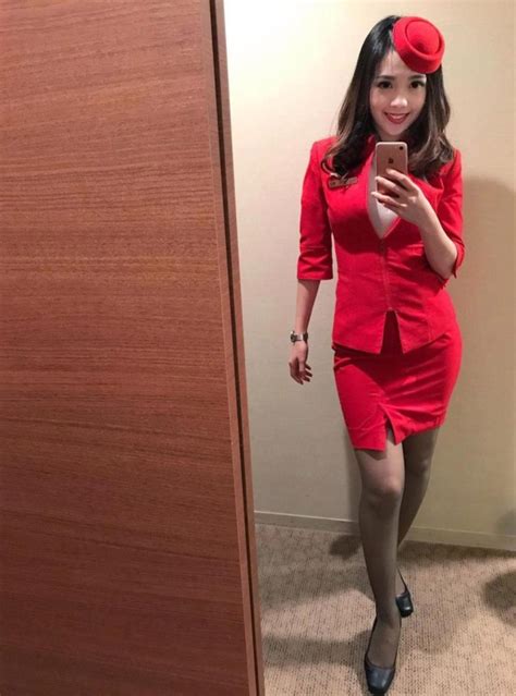 Very Pretty Chinese Airasia Air Hostess 16 Pics