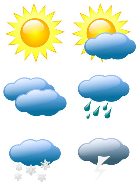 weather symbol vectors signs symbols