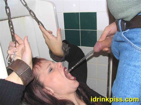 tasha urinal in chains 10 porn pic from best kinky bdsm bondage pee piss play drinking