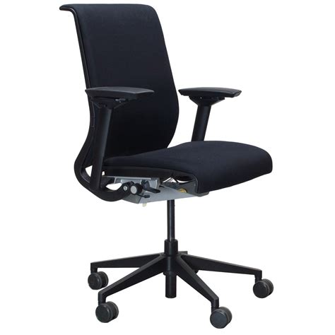 steelcase   task chair black national office interiors  liquidators