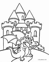 Coloring Castle Pages Dragon Fairy Kids Tale Princess Print Printable Tower Castles Sheet Simple Drawing Medieval Template Disney Cool2bkids Color sketch template