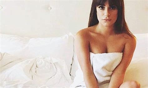 Lea Michele Poses In Nothing But A Bed Sheet Daily Mail