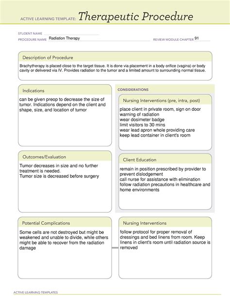 therapeutic procedure radiation active learning templates