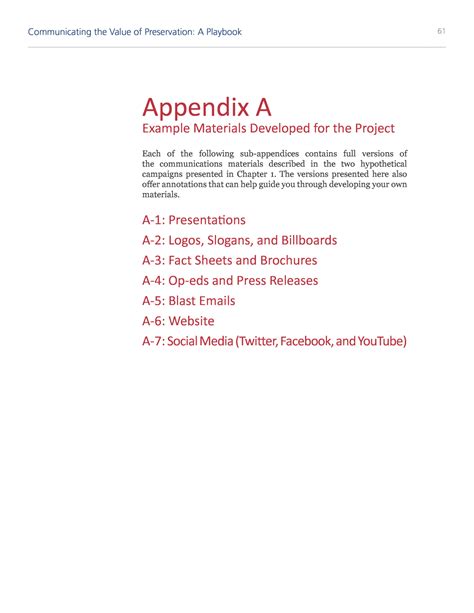 sample appendix