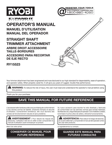 ryobi expand  ry user manual  pages