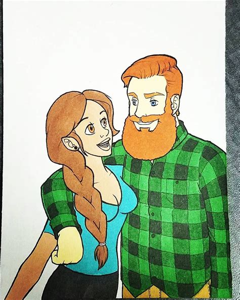 character artist illustrates himself and his girlfriend in 10 different cartoon styles