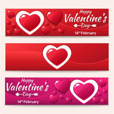happy valentines day beautiful banner template background  vector