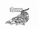 Stepping Stones Drawing Stone Getdrawings sketch template