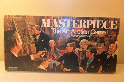 parker brothers masterpiece board game  art auction game sold