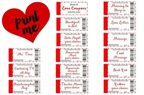 Free Printable Love Coupons The Perfect T Love