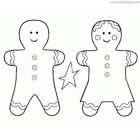 gingerbread boy  girl coloring pages xcoloringscom