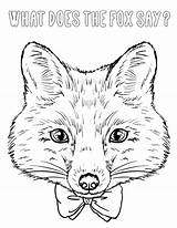 Coloring Fox Say Head Does 48kb 738px Getcolorings sketch template