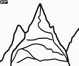 Berge Montaña Meseta Naturales Picos Colorearjunior Designlooter Peaks sketch template