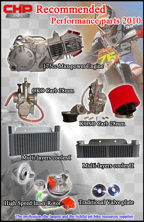 pit bike engines recommended performance parts