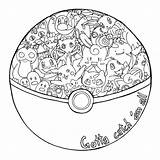 Pokeball Coloring Pages Pokemon Printable Colouring Color Getcolorings sketch template