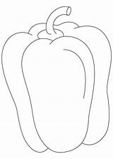 Capsicum Coloring Fruit Drawing Pages Line Pepper Bell Kids Vegetable Outline Vegetables Clipart Contour Template Fruits Printable Sketch Still Templates sketch template