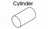 Cylinder 3d Shapes Shape Kids Print Printable Everyday Life Cylinders Cone Decorate Own Click Surface sketch template