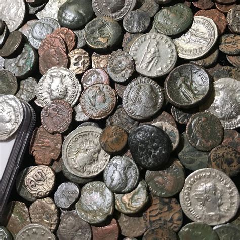 ancient romangreek coin bc ad bronzesilvergold  estate coins