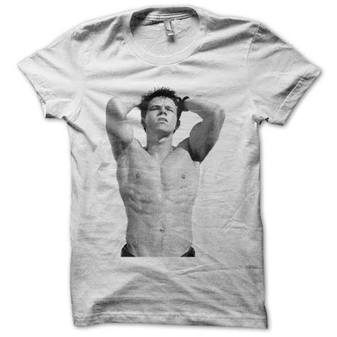 T Shirt Mark Wahlberg Halftone Picture White