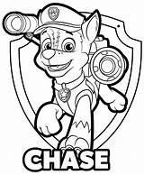 Coloring Paw Patrol Pages Chase Visit sketch template