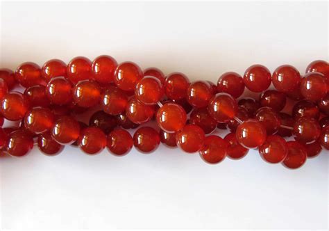 pcs mm  natural gemstone beads red agate beadsforewe