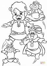 Coloring Gummi Pages Family Bear Bears Printable Silhouettes sketch template