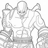 Kratos Zeus Crayons Getcolorings sketch template