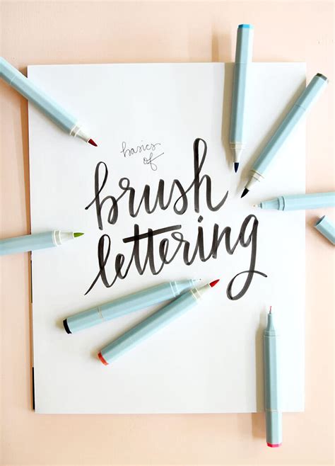 brush lettering basics  consumer crafts persia lou