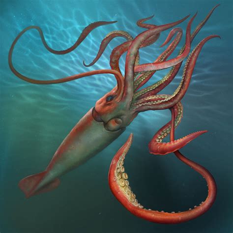 giant squids monsters   deep