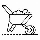 Wheelbarrow Clipartmag Drawing Outline sketch template