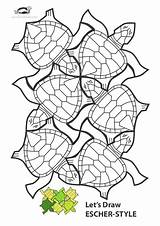 Krokotak Escher Print Tessellation Kids Coloring Tessellations Printables Printable Turtle Pages Templates Template Fish Patterns Mc Drawings Style Visit sketch template