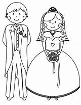 Bride Groom Coloring Wedding Pages Kids Colouring Printable Dream Their Who Big sketch template