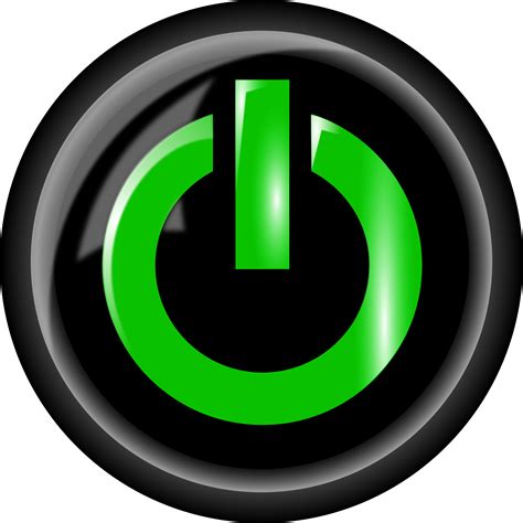 clipart power button black