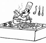 Cocinero Cuoco Cucina Cozinheiro Cozinha Pintar Cuina Cocineros Cuiner Escritura Dibuix Coloringcrew Receta Acolore Profesiones Dibuixos Cocinar Cassani Stampare Cuochi sketch template