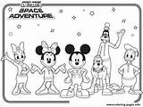 Coloring Pages Mickey Mouse Disney Space Clubhouse Minnie Printable Friends Adventure 958a Pluto Daisy Goofy Donald Duck Book Sheets Para sketch template