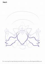 Alakazam Step Draw Pokemon Mega Drawing sketch template