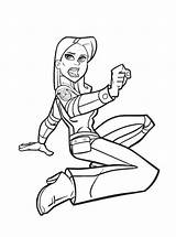 Rox Olivia Dodging Enemy Attack Coloring Pages sketch template
