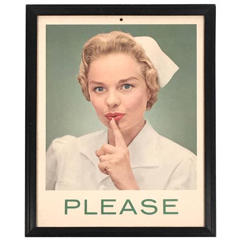vintage quiet  nurse sign  stdibs