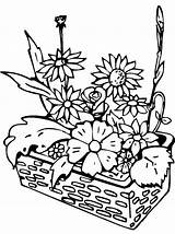 Flowerbed sketch template