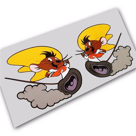 speedy gonzales mouse run stickers decals motorcycle decals etsy
