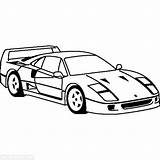 Ferrari Coloring Pages Cars Enzo Gto Car sketch template