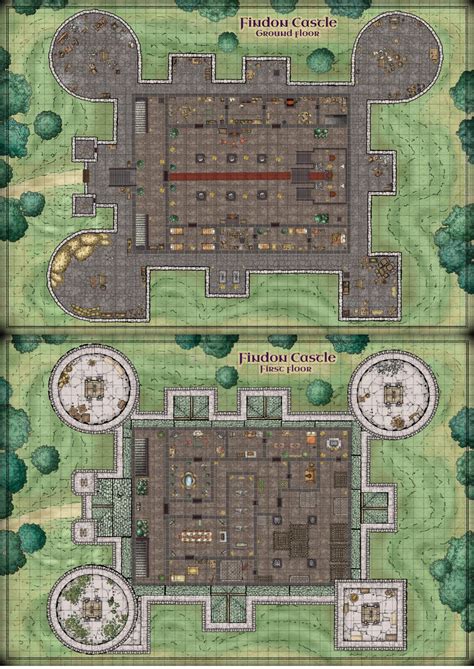 findon castle battle map  floors wonderdraft