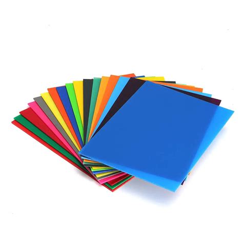 mm plastic sheet acrylic board xmm multicolor transparent