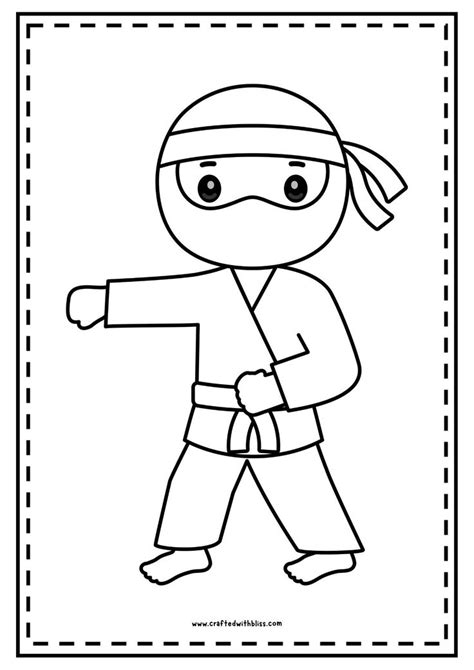 ninja coloring pages  kids ninja coloring printable ninja etsy