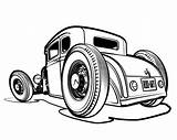 Rod Hot Clipart Cars Coloring Pages Car Clip Drawing Drawings Rat Hotrod 1930 Rods Silhouette Line Cartoon Deuce Hotrods Classic sketch template