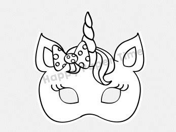 unicorn mask template coloring page coloring page