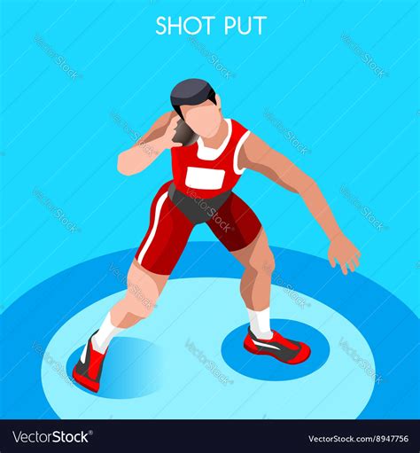 athletics shot put  summer games  royalty  vector