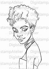 Africanas Stamps Digi Afros Drawing áfrica Printable Paintings Africano sketch template