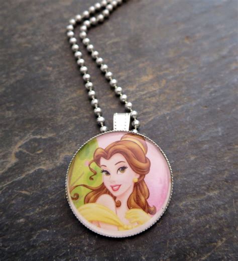 belle pendant disney princess necklace princess backpack
