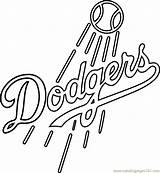 Dodgers Angeles Coloringpages101 sketch template